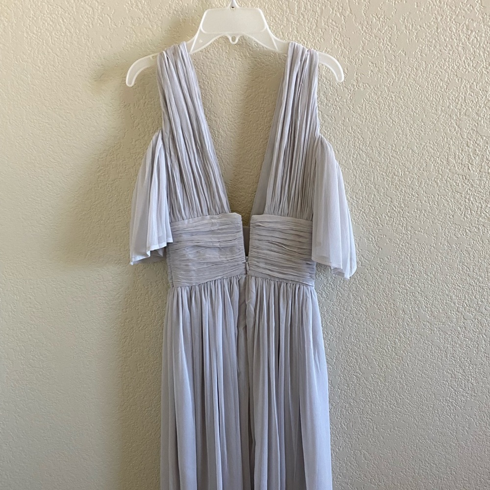 CONSTANCE DRAPED COLD SHOULDER DRESS - Picture 4 of 6